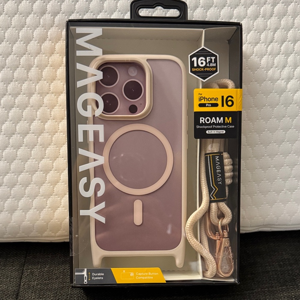 MAGEASY Roam M Shockproof Protective Case with Lanyard for iPhone 16 Pro